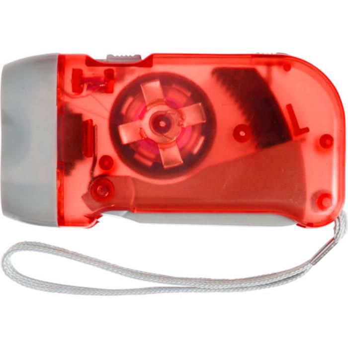 GI4532-08LED-Dynamotaschenlampe aus Kunststoff Tristan_ Rot GI4532-08LED-Dynamotaschenlampe aus Kunststoff Tristan_ Rot