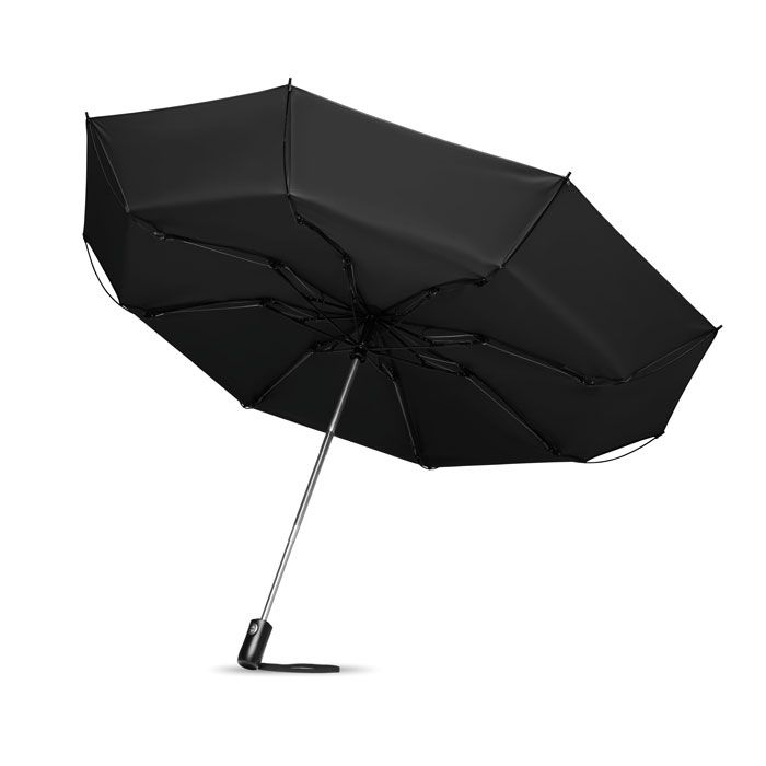 MO9092-03Dundee Foldable Reversibler Regenschirm_ schwarz