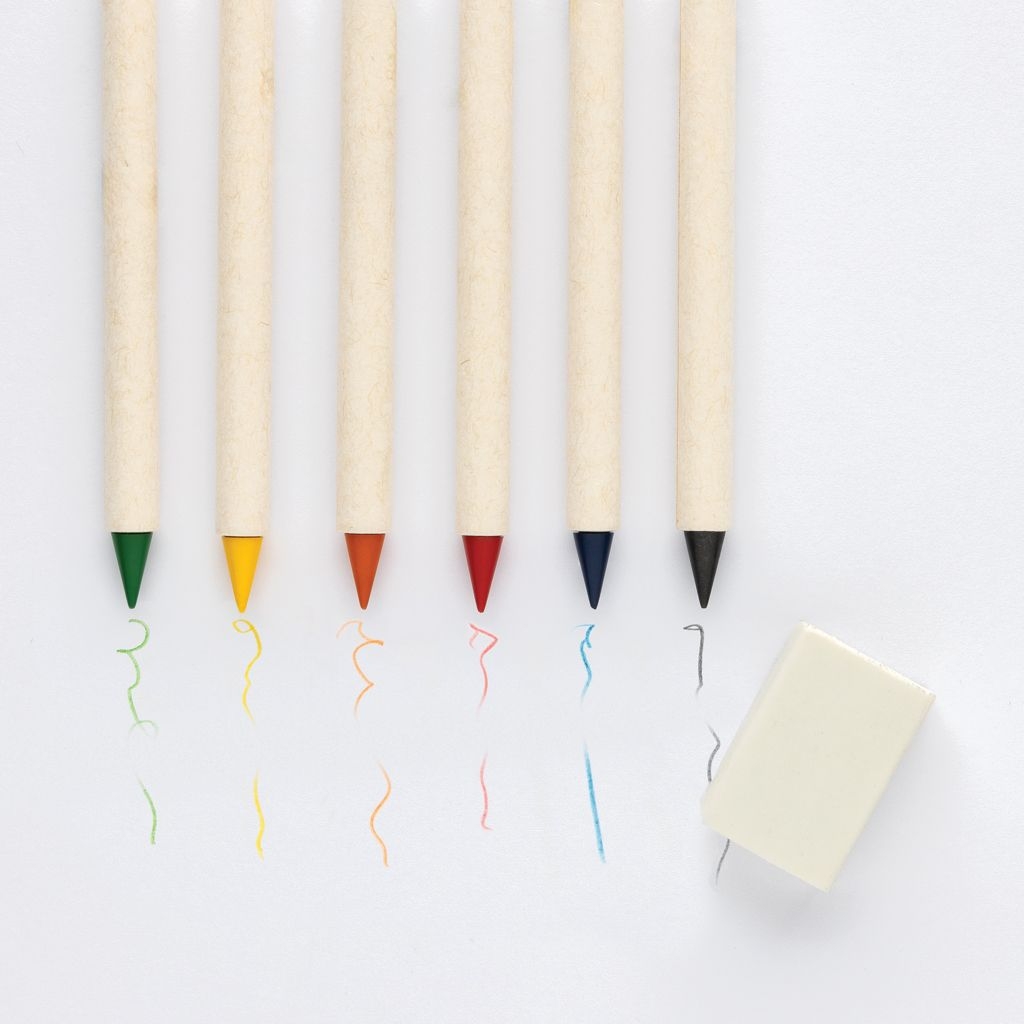 XDP611_36-03Micki GRS 6-tlg. Infinity-Buntstifteset mit Notizblock_ weiss