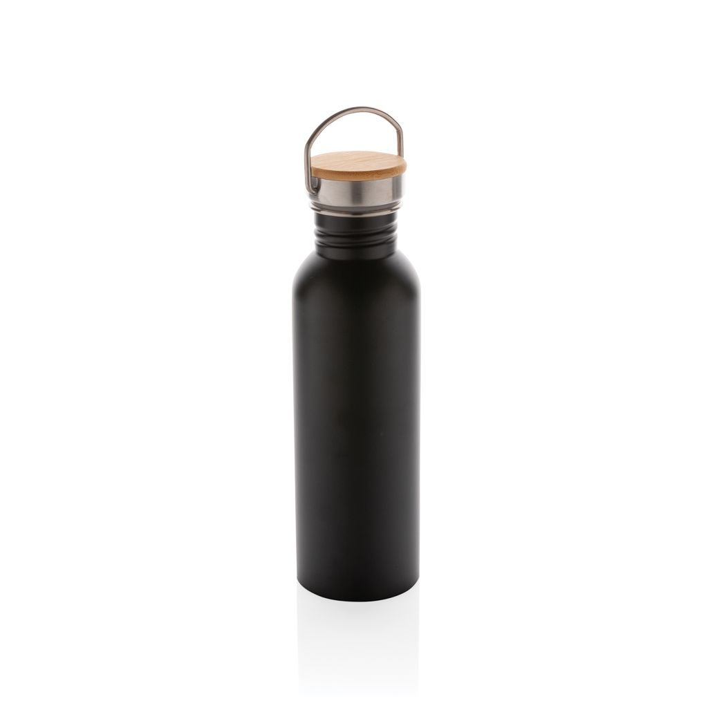 XDP436.83Moderne Stainless-Steel Flasche mit Bambusdeckel