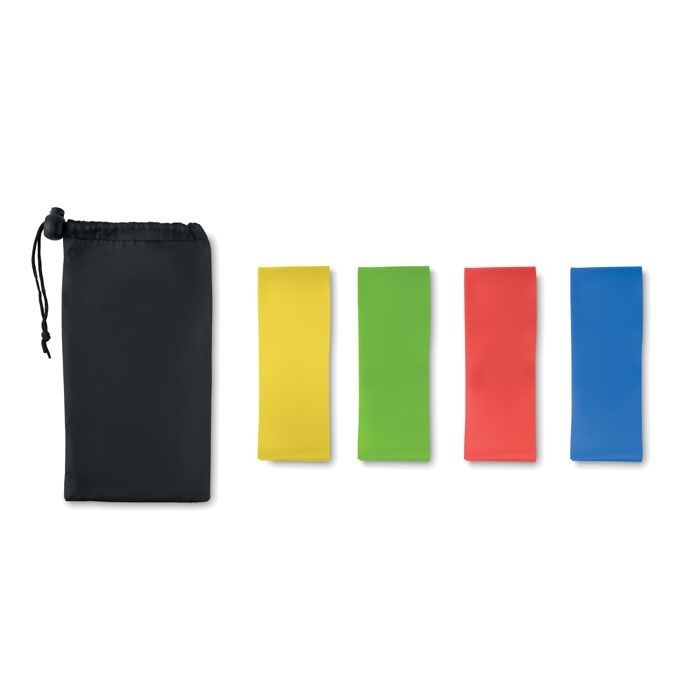 MO9987-03Fitband Fitnessbaender 4er Set_ Schwarz