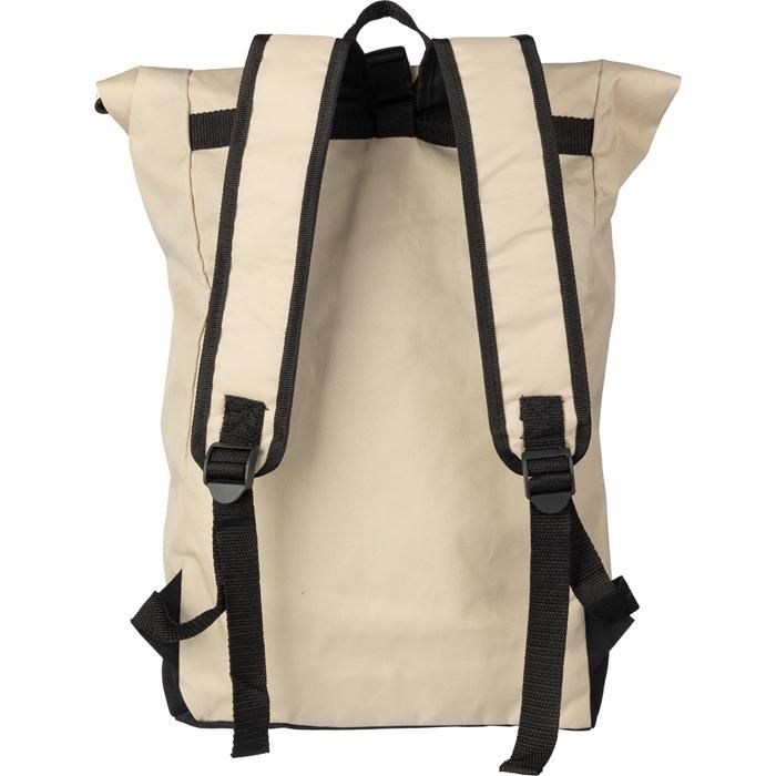 GI1096838-357rPET _600D_ Rolltop-Rucksack Marlene_ beige