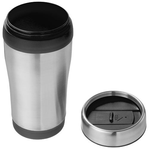 PF100310-2Elwood 410 ml Isolierbecher_ silber_schwarz