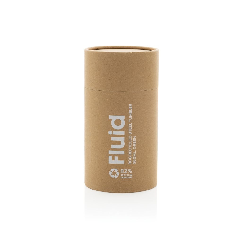 XDP437.13-17Fluid Becher aus RCS-zertifiziert recyceltem Stahl_ 500ml_ gruen
