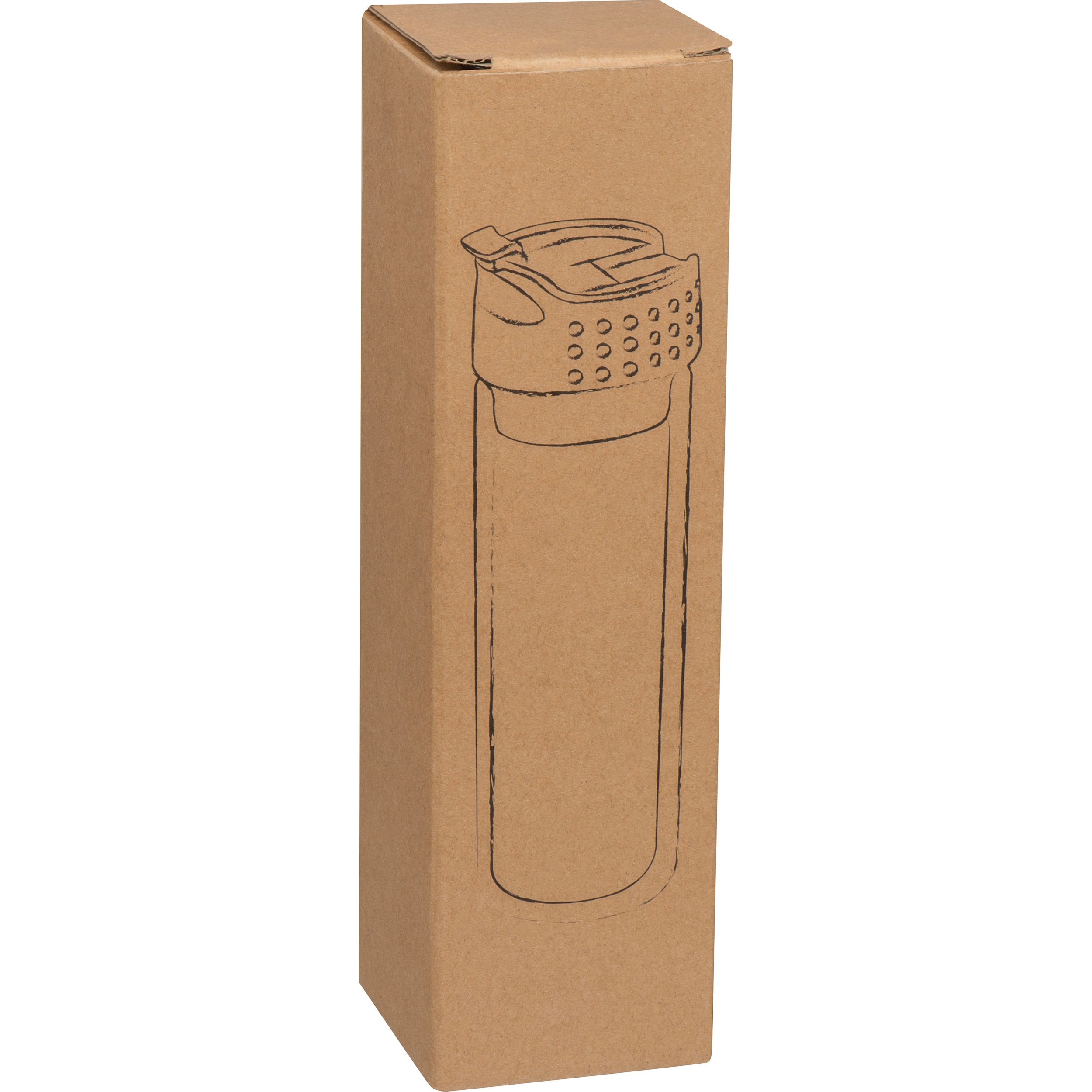 MA62879-66Borosilikat Glasflasche mit Teesieb_ 400 ml_ transparent