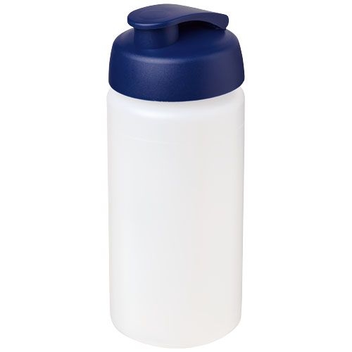 PF210072-18Baseline® Plus grip 500 ml Sportflasche mit Klappdeckel_ transparent_blau PF210072-18Baseline® Plus grip 500 ml Sportflasche mit Klappdeckel_ transparent_blau