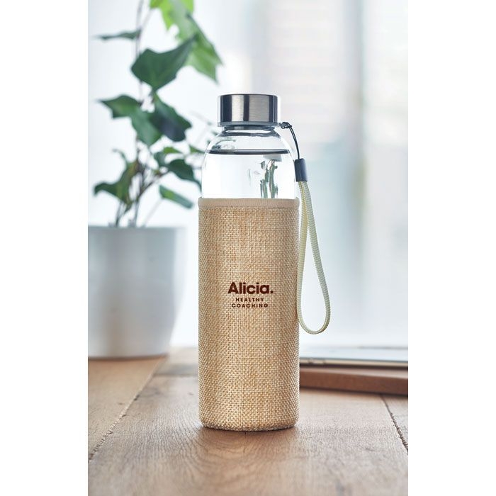 MO6168-13Utah Touch Trinkflasche Glas 500ml_ Beige