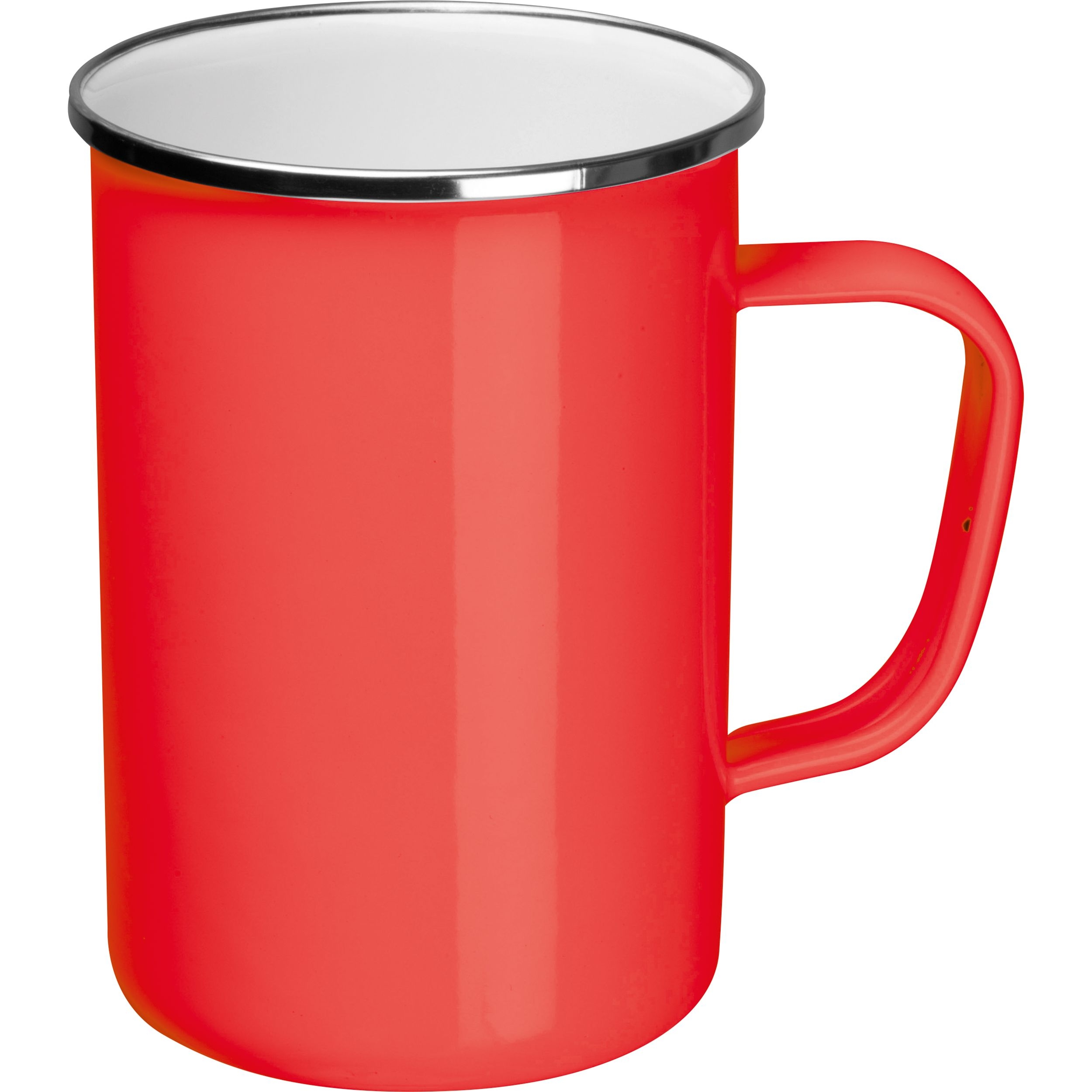 MA83857-05Emaille Tasse GENE_ rot