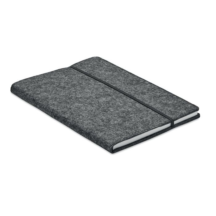 MO2093-15Feltbook DIN A5 Notizbuch RPET-Filz_ steingrau