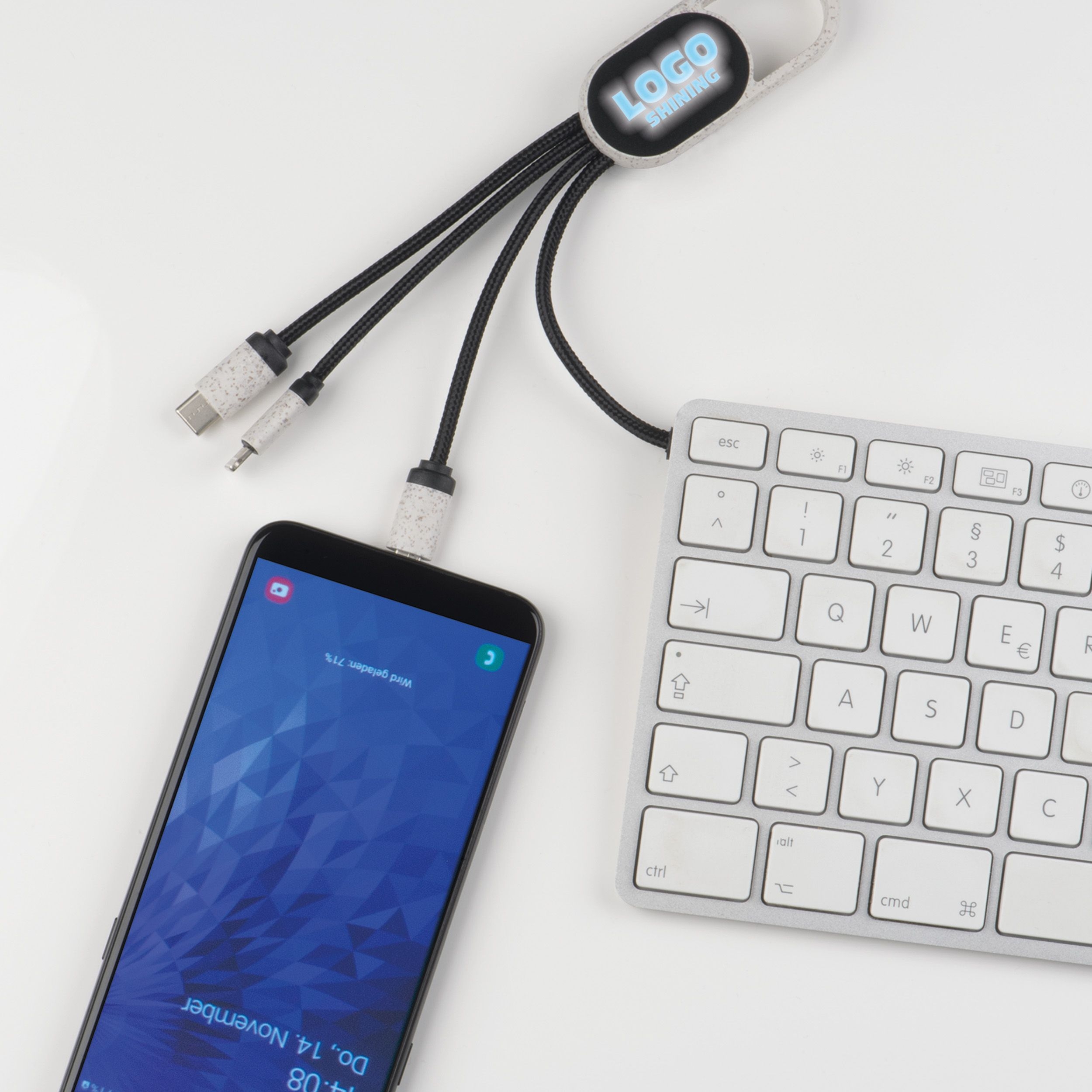 MA31961-13Ladekabel aus Weizenstroh mit Leuchtfunktion CARMEN_ beige