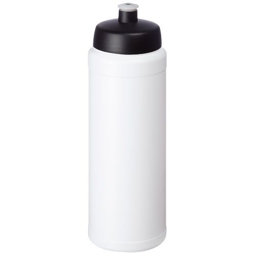 PF210690-1Baseline® Plus 750 ml Flasche mit Sportdeckel_ weiss_schwarz PF210690-1Baseline® Plus 750 ml Flasche mit Sportdeckel_ weiss_schwarz