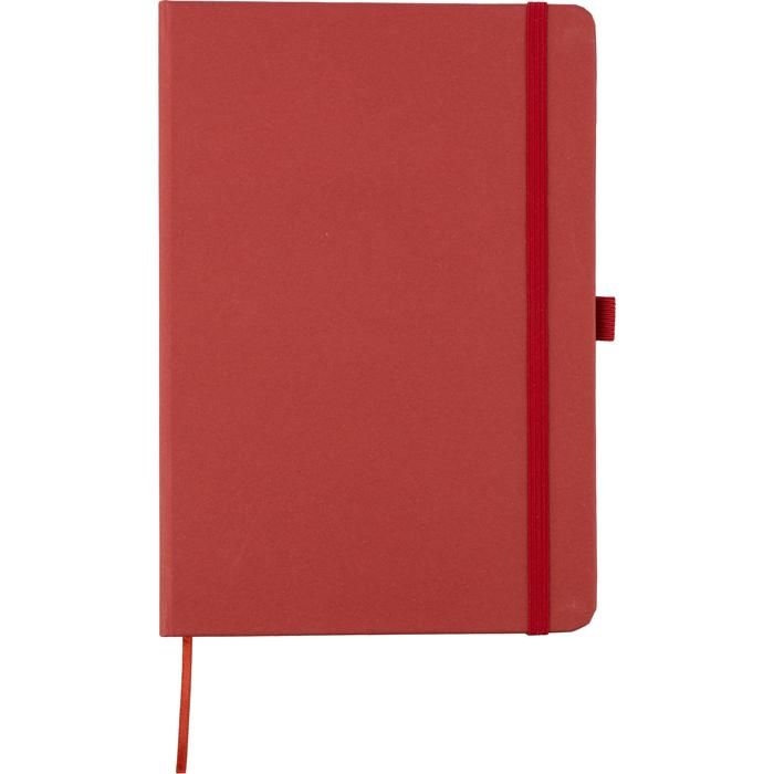 GI1103693-08Recycelter Bioabfall und Karton-Notizbuch A5 Gertrud_ rot