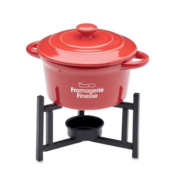 MO2386-05Big Kase Keramik-Fondue-Set 300 ml_ rot
