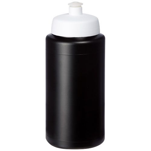 PF210687-13Baseline® Plus grip 500 ml Sportflasche mit Sportdeckel_ schwarz_weiss PF210687-13Baseline® Plus grip 500 ml Sportflasche mit Sportdeckel_ schwarz_weiss