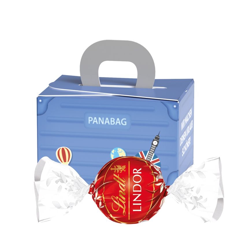 JG10185-1Geschenkbox Mini Koffer_ Lindor Milch Kugeln
