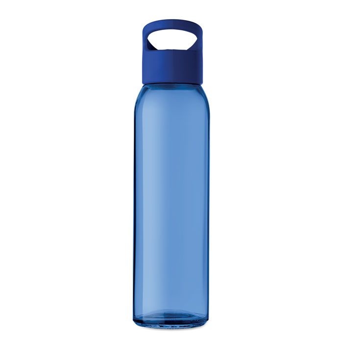 MO9746-37Praga Trinkflasche Glas 470 ml_ Koenigsblau