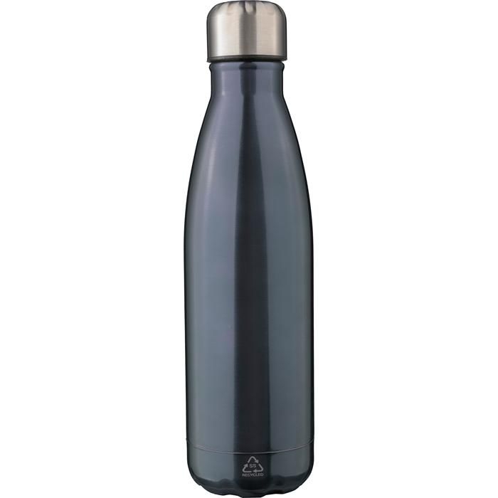 GI1171300-411Recyceltem doppelwandige Trinkflasche aus Edelstahl Lombok_ gun metal