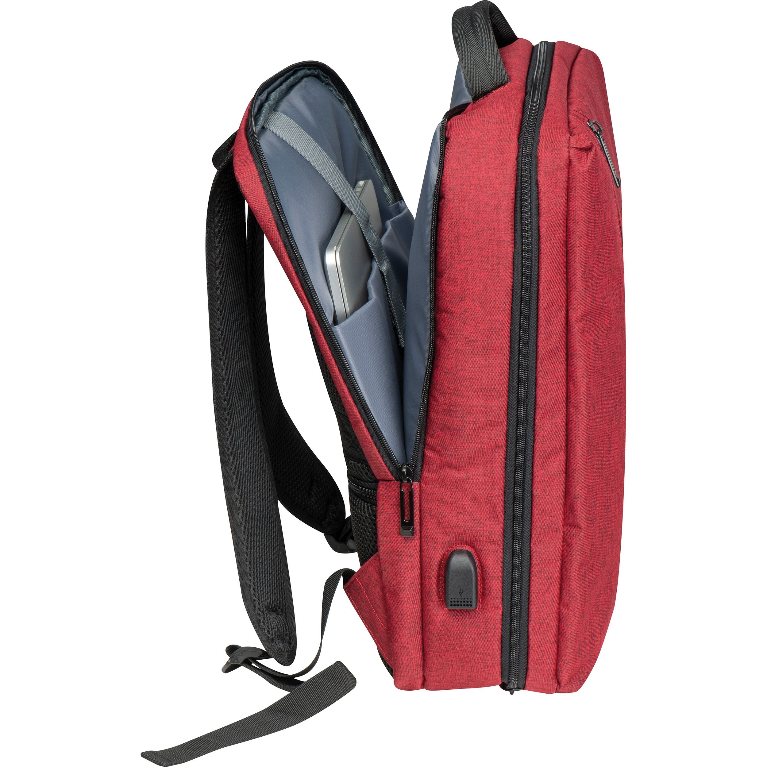 MA63665-02Wasserabweisender Rucksack aus Nylon_ burgund