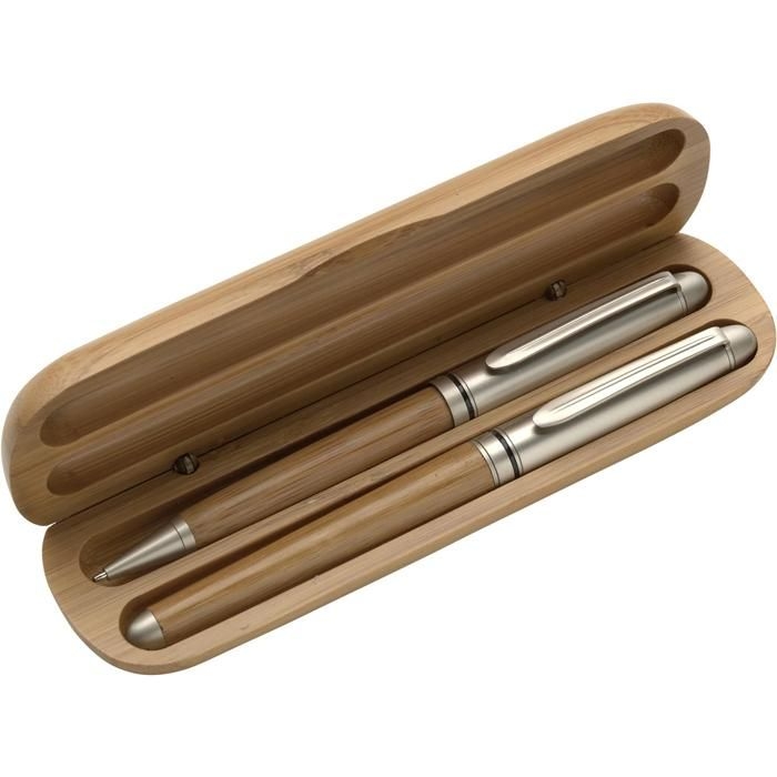 GI5784-11Schreibset aus Bambus Addie_ brown