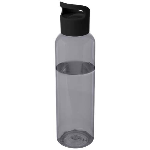 PF100777-5Sky  650 ml Sportflasche aus recyceltem Kunststoff_ schwarz