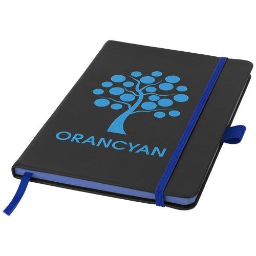 PF106907-3Colour-Edge A5 Hard Cover Notizbuch_ schwarz_royalblau