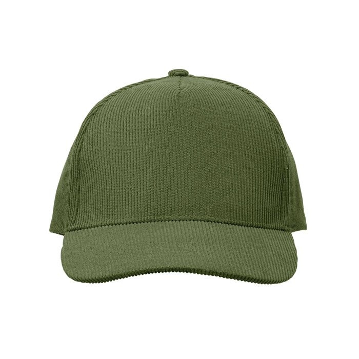 MO2879-49Wale Baseball Kappe 5 Panels Cord_ armeegruen