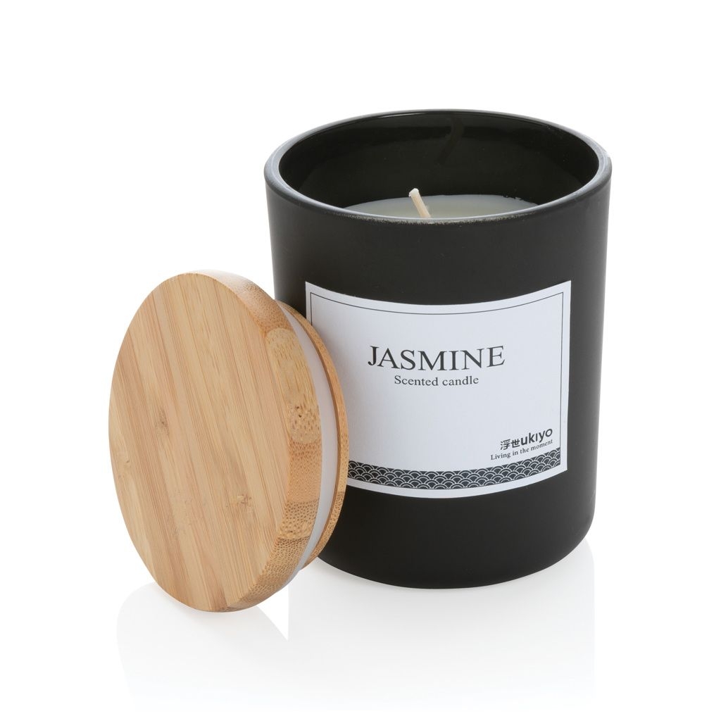 XDP262.94-1Ukiyo Deluxe parfuemierte Kerze mit Bambusdeckel_ schwarz