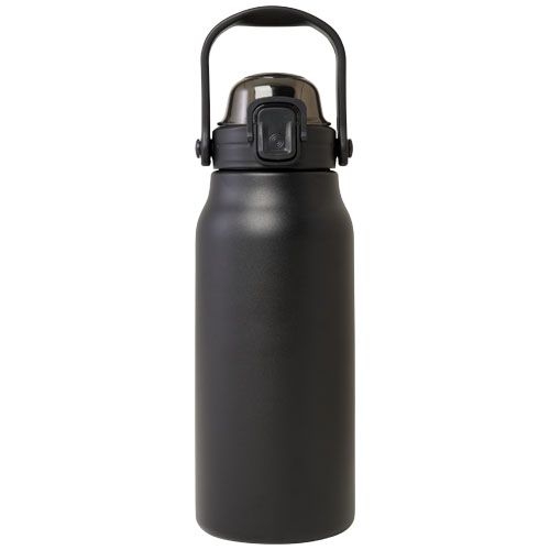 PF100789-2Giganto 1600 ml RCS-zertifizierte Kupfer-Vakuum Isolierflasche aus recyceltem Edelstahl _ schwarz