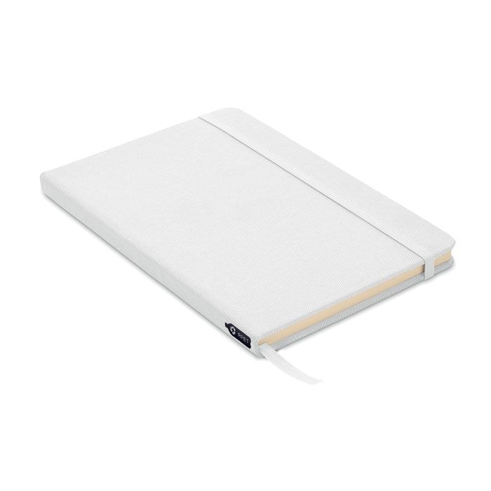 MO9966-06Note Rpet DIN A5 Notizbuch 600D RPET_ Weiss MO9966-06Note Rpet DIN A5 Notizbuch 600D RPET_ Weiss