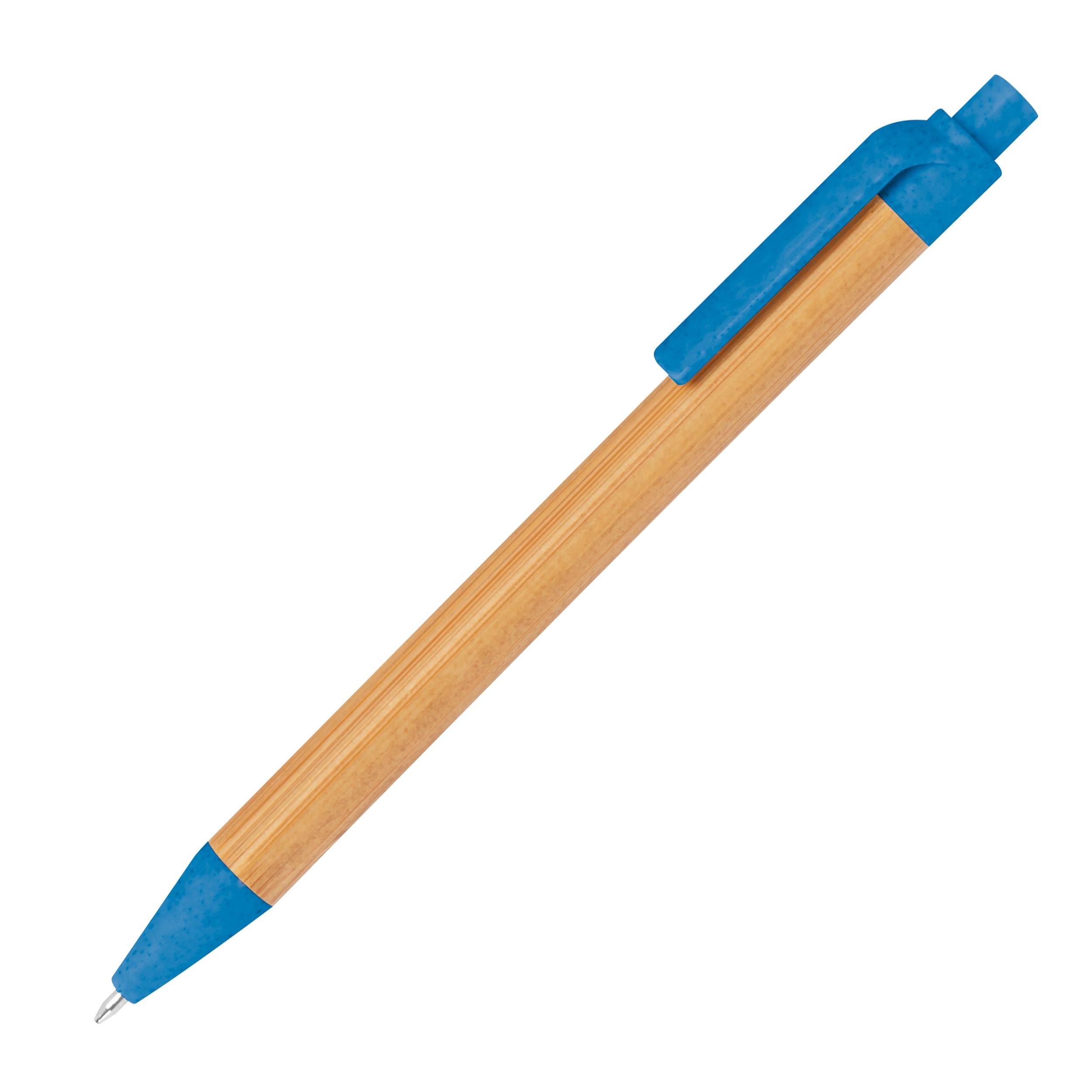 MA13211-04Kugelschreiber aus Weizenstroh und Bambus_ blau