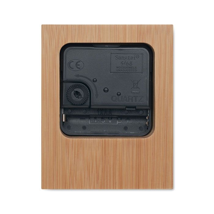MO2353-40Clambu Tischuhr aus Bambus_ Holz
