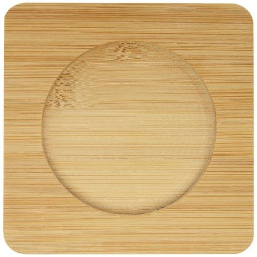 PF113316-1Manti 2-teiliger 350 ml doppelwandiger Glasbecher mit Bambusuntersetzer_ transparent_natural