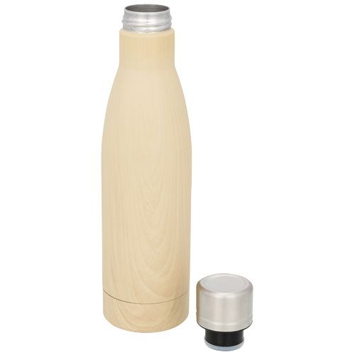 PF100515-1Vasa Kupfer-Vakuum Isolierflasche in Holzoptik_ 500 ml_ braun