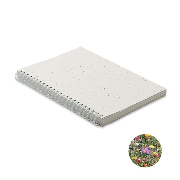 MO2083Seed Ring DIN A5 Notizbuch Samenpapier