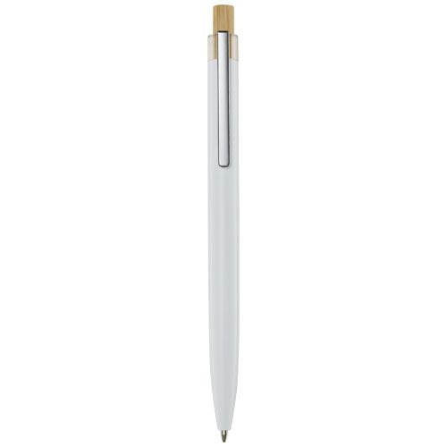 PF107879-1Nooshin Kugelschreiber aus recyceltem Aluminium _schwarze Mine_ weiss