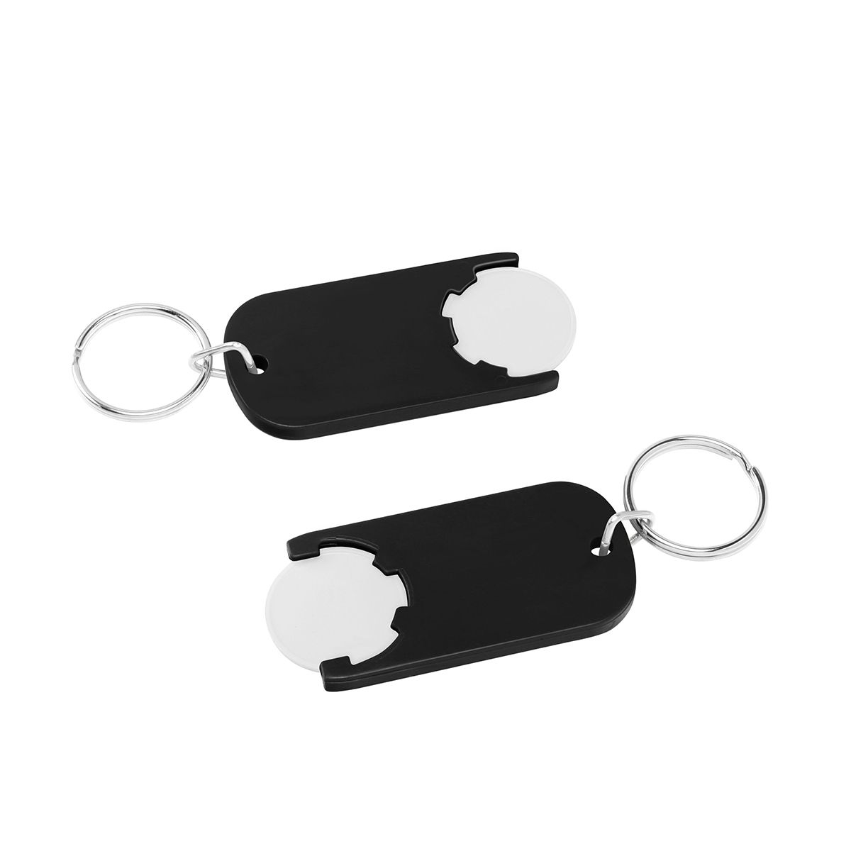 HE7439R-0-6Chiphalter mit 1€-Chip _Alpha_ weiss_ schwarz HE7439R-0-6Chiphalter mit 1€-Chip _Alpha_ weiss_ schwarz