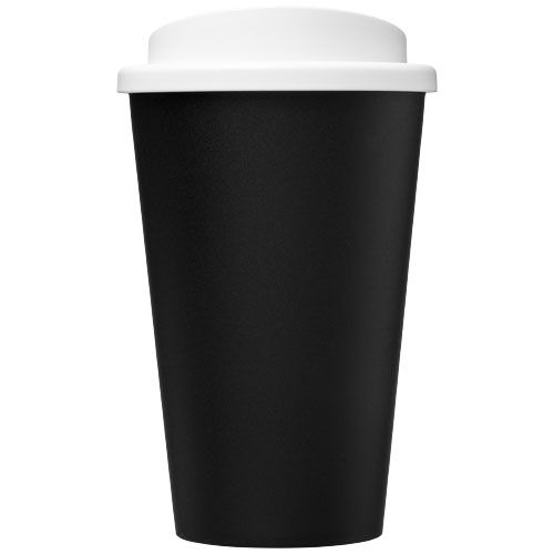 PF210422-1Americano® Eco 350 ml recycelter Becher_ schwarz_weiss