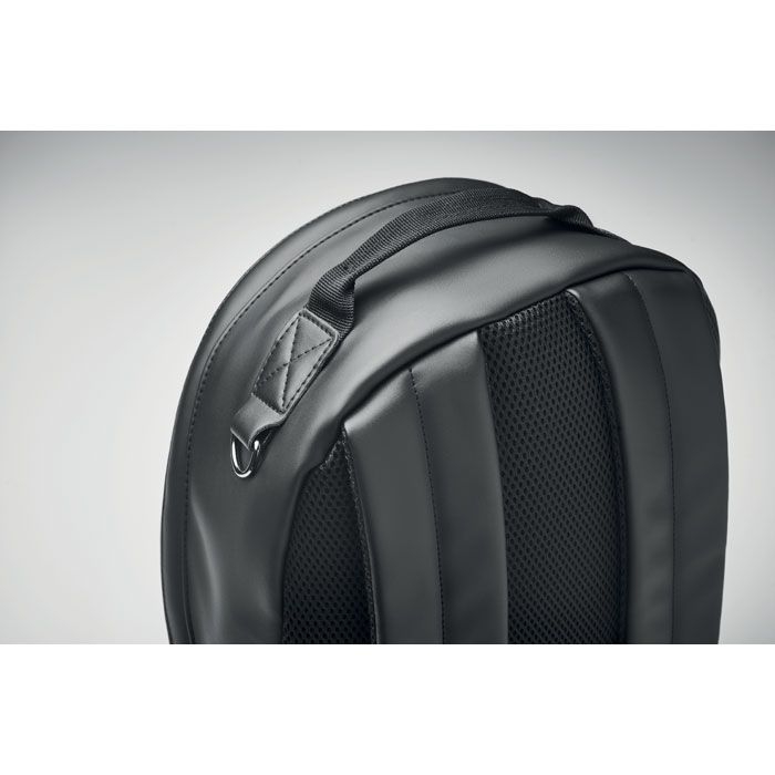 MO2231-03Bai Backpack 15_ Rucksack PU_ Schwarz