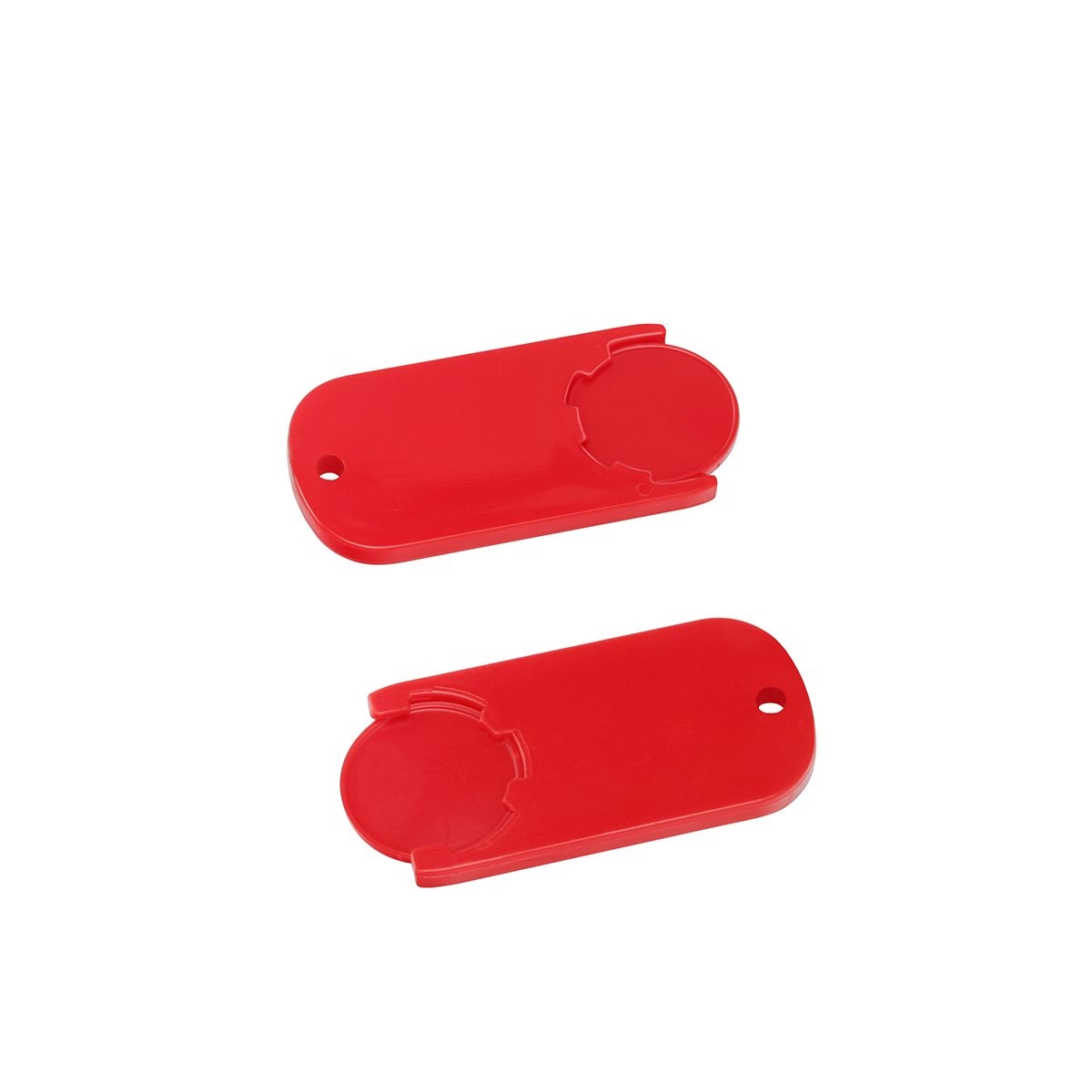 HE7439-1-1Chiphalter mit 1€-Chip _Alpha_ rot_ rot HE7439-1-1Chiphalter mit 1€-Chip _Alpha_ rot_ rot