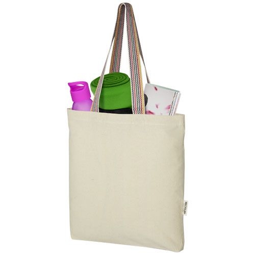 PF120642-1Rainbow 180 g_m² recycelte Tragetasche 5L_ natur
