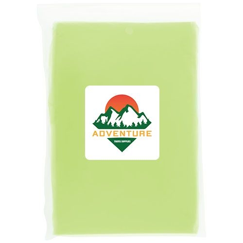 PF109417-5Mayan Regenponcho mit Aufbewahrungstasche aus recyceltem Kunststoff_ limone