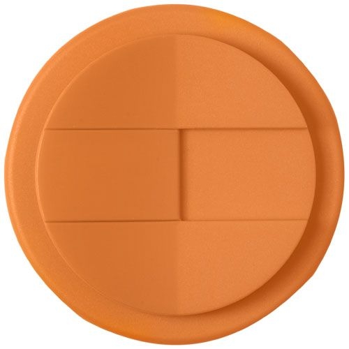 PF210455-3Americano® Espresso Eco 250 ml recycelter Isolierbecher mit auslaufsicherem Deckel _ schwarz_orange