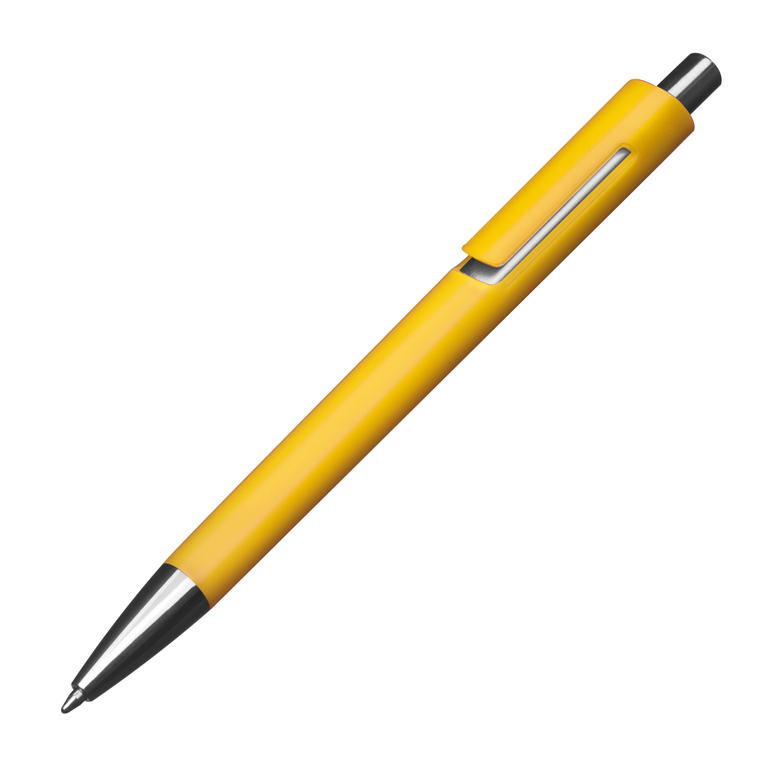 MA13538-08Kugelschreiber mit silbernen Applikationen_ gelb
