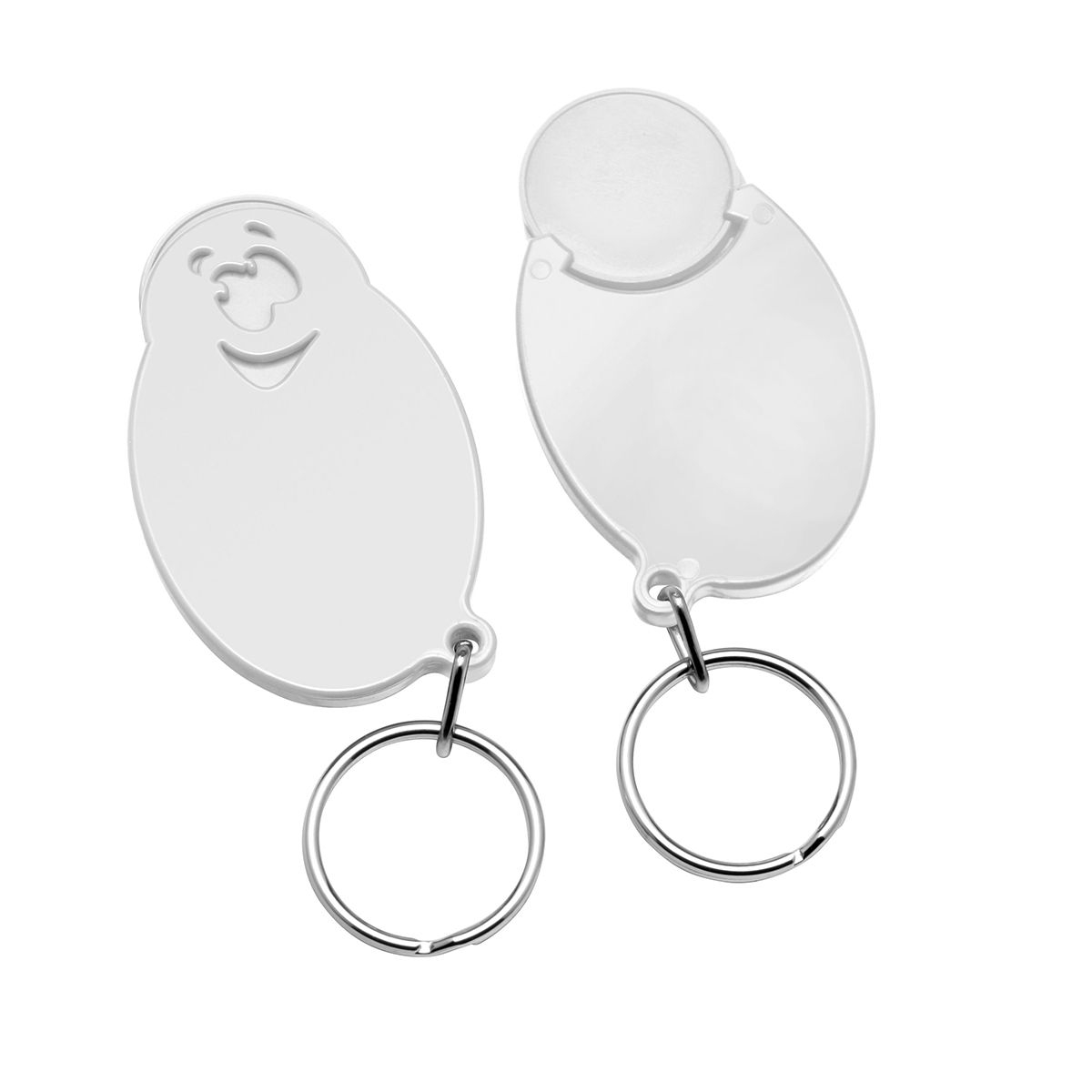 HE7855R-0-0Chiphalter mit 1€-Chip _Gesicht_ weiss_ weiss