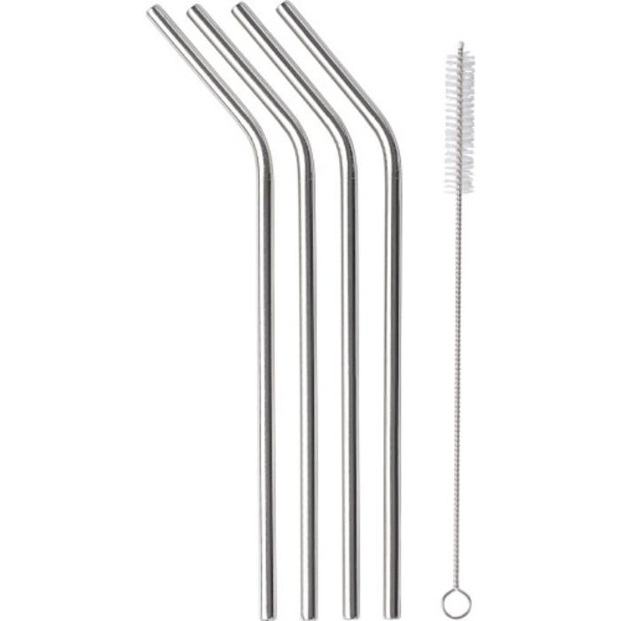 GI8236-324er Set Strohhalme aus Edelstahl Rudy_ Silber