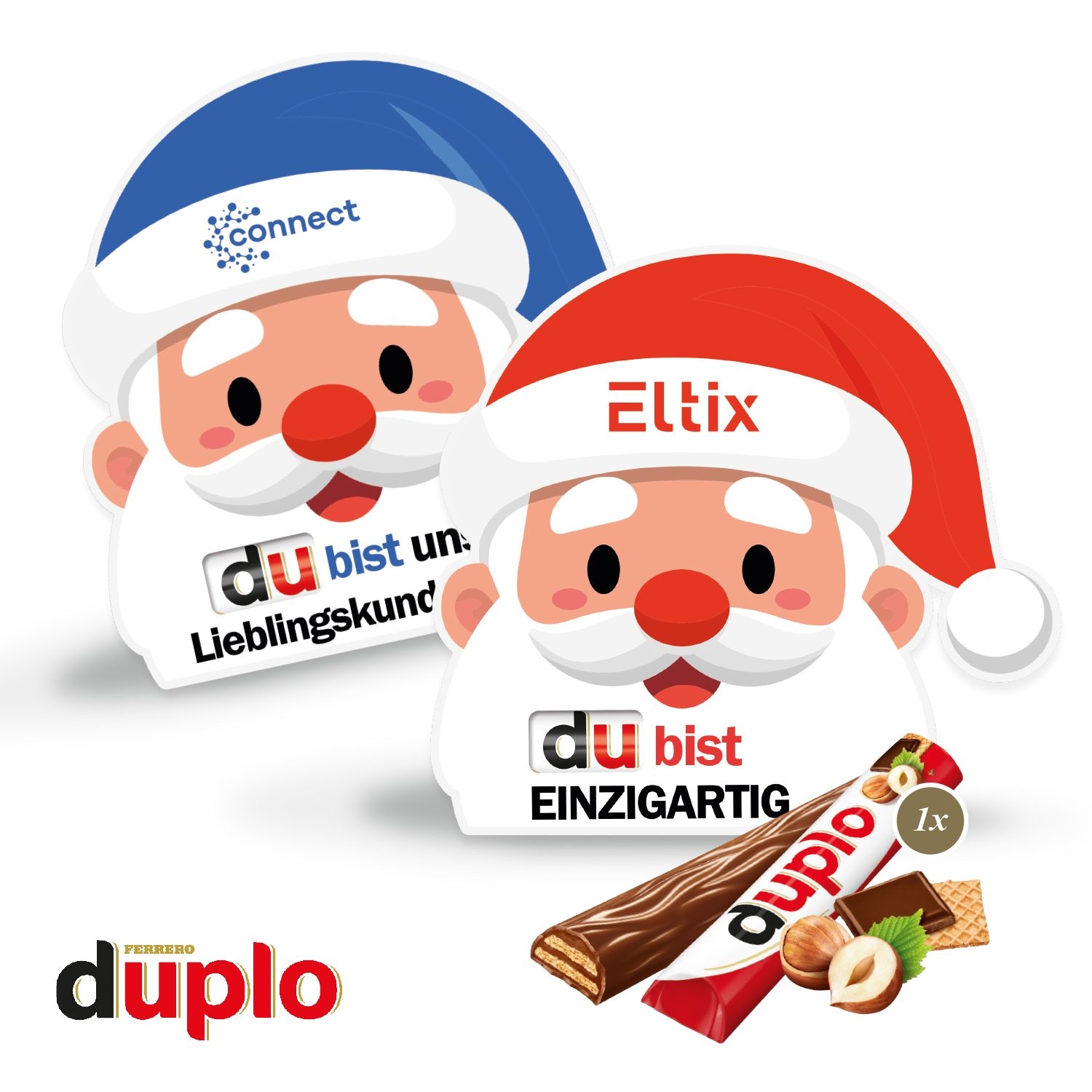 CD95605Werbekarte _Santa_ mit duplo