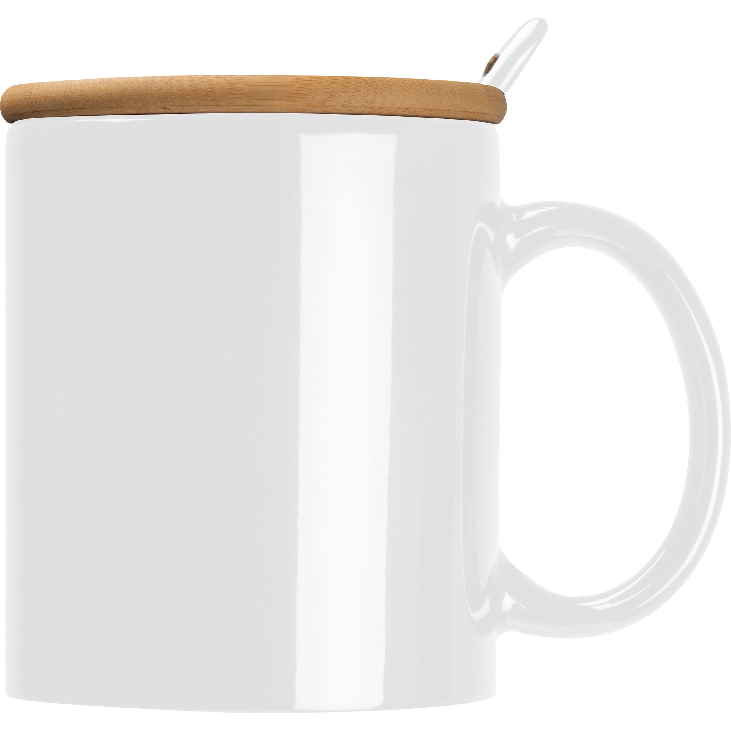 MA82969-06Keramiktasse mit Loeffel und Bambusdeckel_ weiss