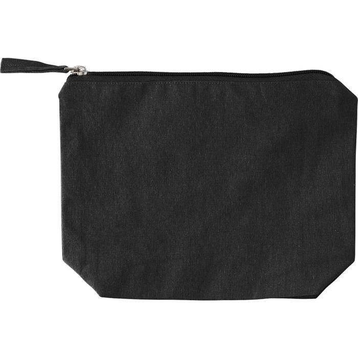 GI1039472-01Kosmetiktasche aus recycelter Baumwolle _180 g_m²_ Cressida_ schwarz