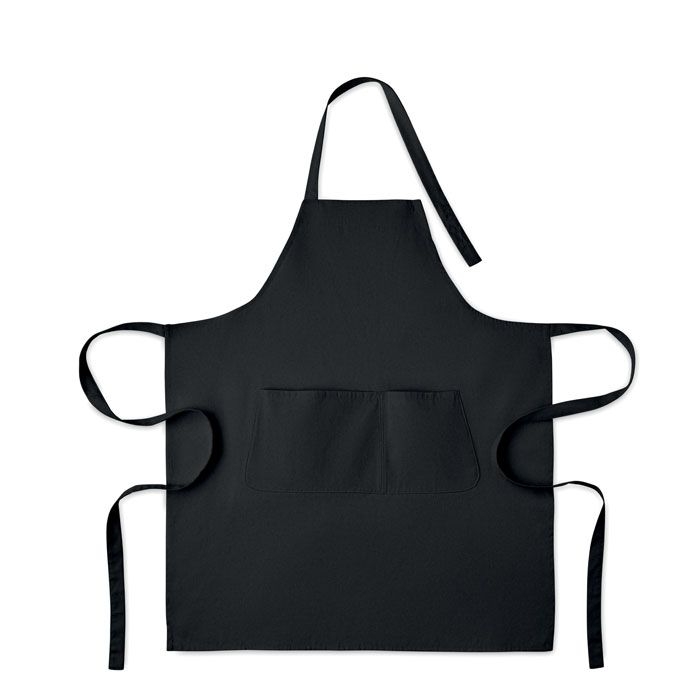 MO2249-03Gamma Kuechenschuerze Organic Cotton_ schwarz