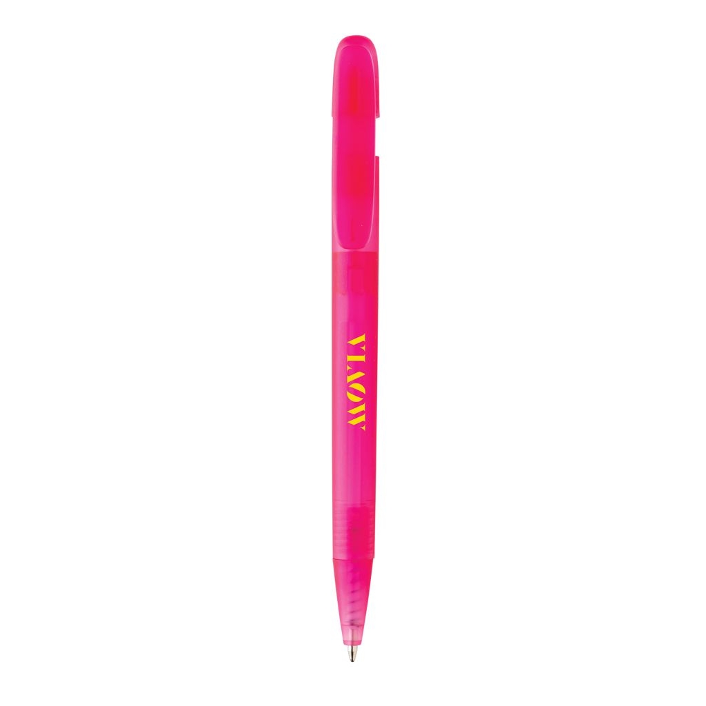 XDP611.26-14Devin transparenter Stift aus GRS zertifiziertem rABS_ rosa